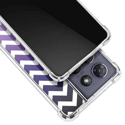 Chevron Purple Ombre Moto G Play 5G (2025) Clear Case